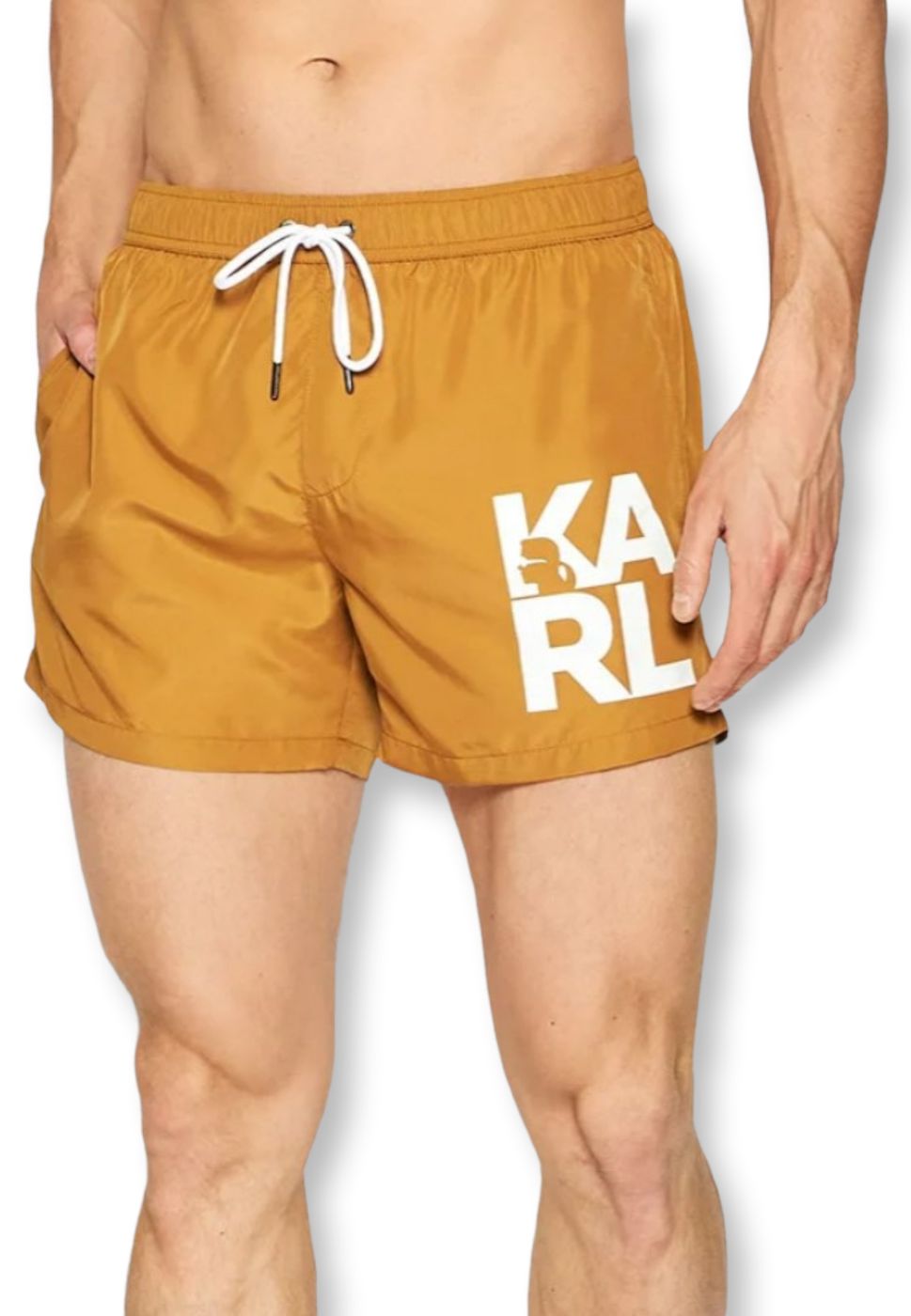 pantaloncino mare karl lagerfeld marrone