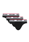 3pack slip black moschino uomo