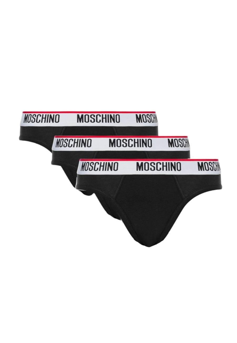 3pack slip black moschino uomo