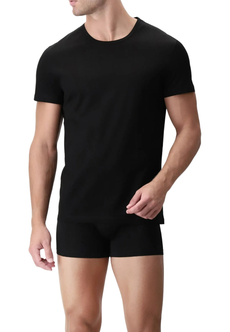 t-shirt nera perofil uomo