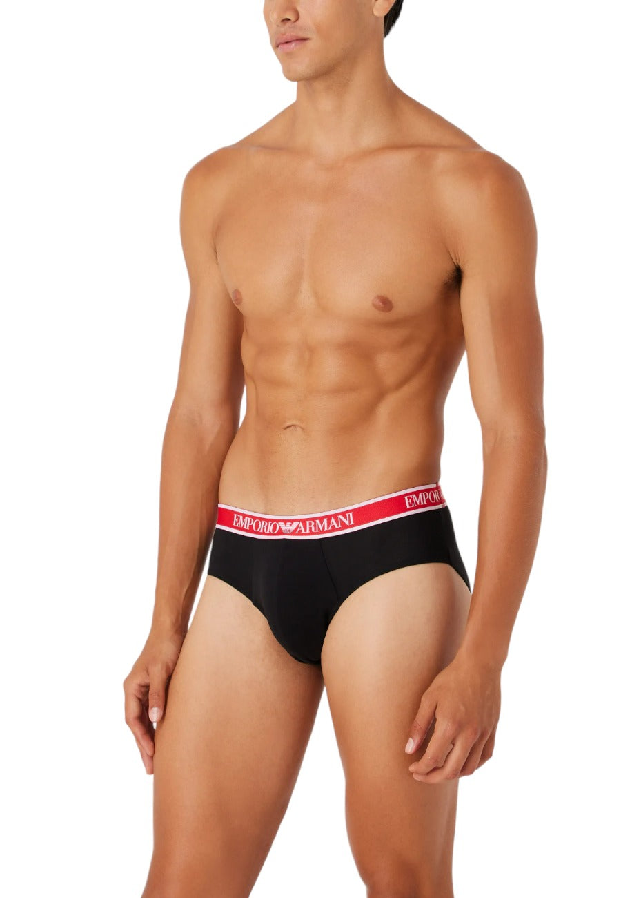 slip emporio armani black core logoband