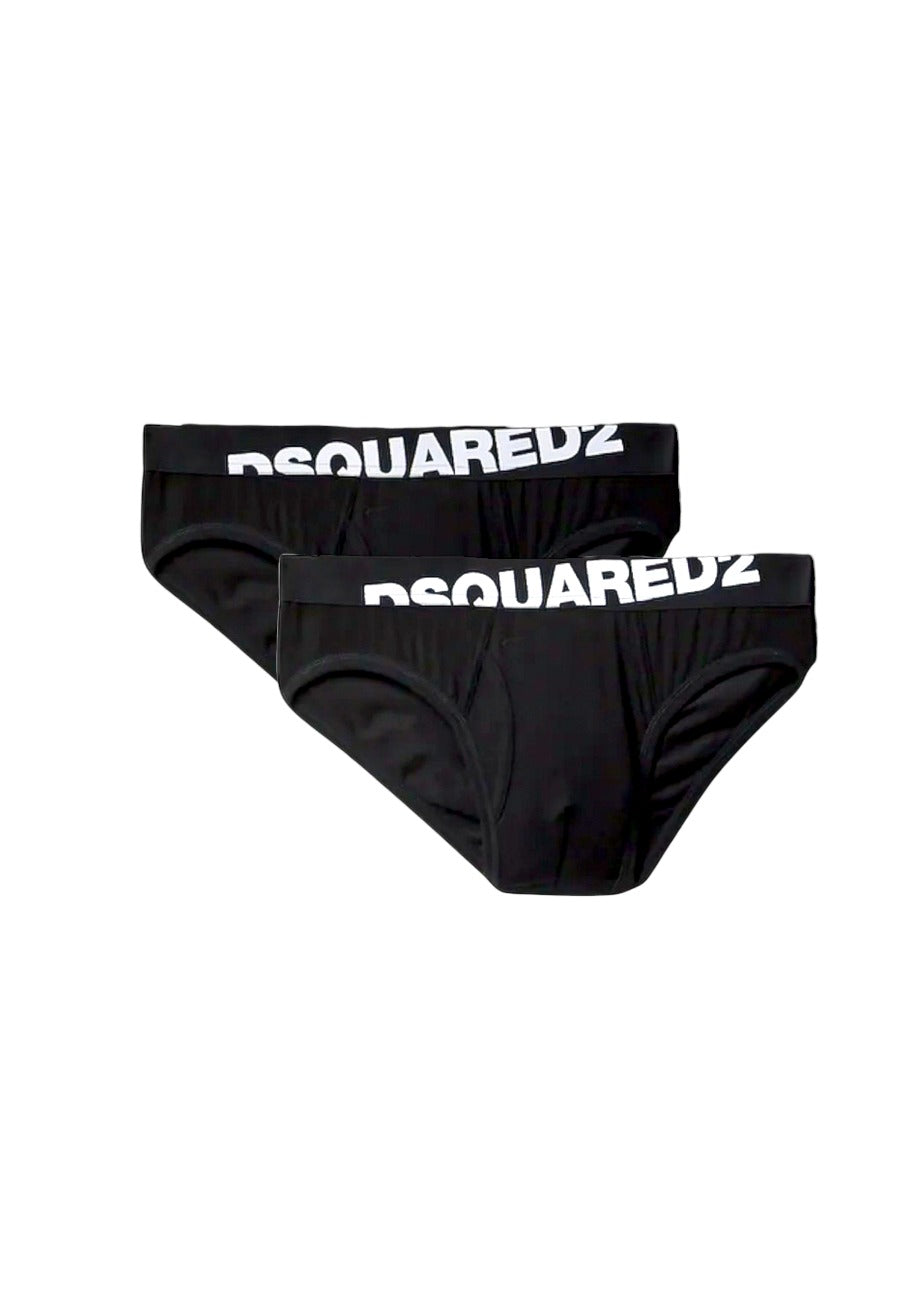 2pack slip uomo nero dsq