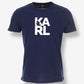 t-shirt karl lagerfeld blu logo saldi