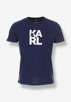 t-shirt karl lagerfeld blu logo saldi