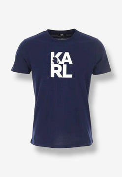 t-shirt karl lagerfeld blu logo saldi