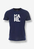 t-shirt karl lagerfeld blu logo saldi