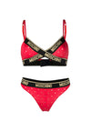 set - moschino - red - gold fashion kit